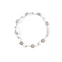 4 Ct. T.W. White and Treated Champagne Diamond Floral Cluster and Station Link Bracelet in 10K White Gold, photo 4