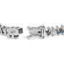 3.70 Ct. T.W. Round-Cut White and Blue Diamond Bracelet in 14K White Gold, photo 2