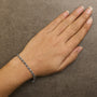 3.70 Ct. T.W. Round-Cut White and Blue Diamond Bracelet in 14K White Gold, photo 3