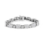 5 Ct. T.W. Princess-Cut Diamond Invisible-Set Alternating Size D Shaped Links Tennis Bracelet in 14K White Gold, photo 1