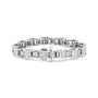 5 Ct. T.W. Princess-Cut Diamond Invisible-Set Alternating Size D Shaped Links Tennis Bracelet in 14K White Gold, photo 2