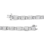 5 Ct. T.W. Princess-Cut Diamond Invisible-Set Alternating Size D Shaped Links Tennis Bracelet in 14K White Gold, photo 5