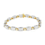3 Ct. T.W. Princess and Baguette-Cut Diamond Link Bracelet in 14K Two-Tone Gold, photo 2