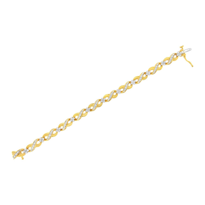 1 Ct. T.W. Round-Cut Diamond Infinite Love Bracelet in 10K Yellow Gold, photo 5