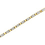 Pulsera tenis de eslabones con diamantes talla princesa de 2 1/2 ct. p.t. en oro amarillo de 14K, foto 4