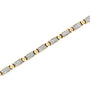 Pulsera tenis de eslabones con diamantes talla princesa de 2 1/2 ct. p.t. en oro amarillo de 14K, foto 5