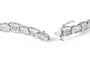 2 1/2 Ct. T.W. Round-Brilliant and Baguette-Cut Diamond Alternating Flared Links Tennis Bracelet in 14K White Gold, photo 2