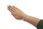 2 1/2 Ct. T.W. Round-Brilliant and Baguette-Cut Diamond Alternating Flared Links Tennis Bracelet in 14K White Gold, photo 3