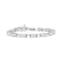 2 Ct. T.W. Princess-Cut Invisible-Set Diamond Rectangular Link Bracelet in 14K White Gold, photo 1