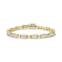 2 Ct. T.W. Invisible-Set Princess-Cut Diamond Rectangular Link Bracelet in 10K Yellow Gold, photo 1