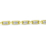 2 Ct. T.W. Invisible-Set Princess-Cut Diamond Rectangular Link Bracelet in 10K Yellow Gold, photo 6