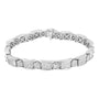 5 Ct. T.W. Princess-Cut Diamond Rectangular Alternating Station Tennis Bracelet in 14K White Gold, photo 2