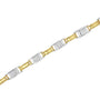 1 Ct. T.W. Princess-Cut Diamond Chain Link Bracelet in 14K Two-Tone Gold, photo 5