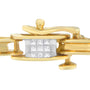 Pulsera de cadena de eslabones con diamantes talla princesa de 1 ct. p.t. en oro amarillo de 14K, foto 3