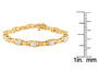Pulsera de cadena de eslabones con diamantes talla princesa de 1 ct. p.t. en oro amarillo de 14K, foto 4