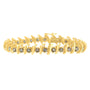 Pulsera en S con diamantes marrones redondos de 6 ct. p.t. en oro amarillo de 14K, foto 1