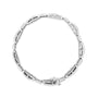 Pulsera de eslabones con diamantes princesa invisibles de 2 ct. p.t. en oro blanco de 14K, foto 4