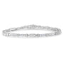 3 Ct. T.W. Geometric Pattern Diamond Tennis Bracelet in 10K White Gold, photo 1
