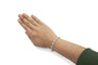 Pulsera tenis con diamantes baguette y talla princesa de 2 ct. p.t. en oro blanco de 14K, foto 3