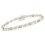 1 Ct. T.W. Princess-Cut Diamond Geo Link Bracelet in 10K Two-Tone Gold, photo 4
