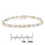1 Ct. T.W. Princess-Cut Diamond Geo Link Bracelet in 10K Two-Tone Gold, photo 8