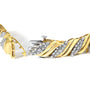 2 Ct. T.W. Diamond S-Link Twist Design Link Bracelet in 10K Yellow Gold, photo 2