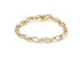 1/2 Ct. T.W. Channel-Set Diamond Infinity Link Tennis Bracelet in 10K Yellow and White Gold, photo 1