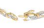 1/2 Ct. T.W. Channel-Set Diamond Infinity Link Tennis Bracelet in 10K Yellow and White Gold, photo 2