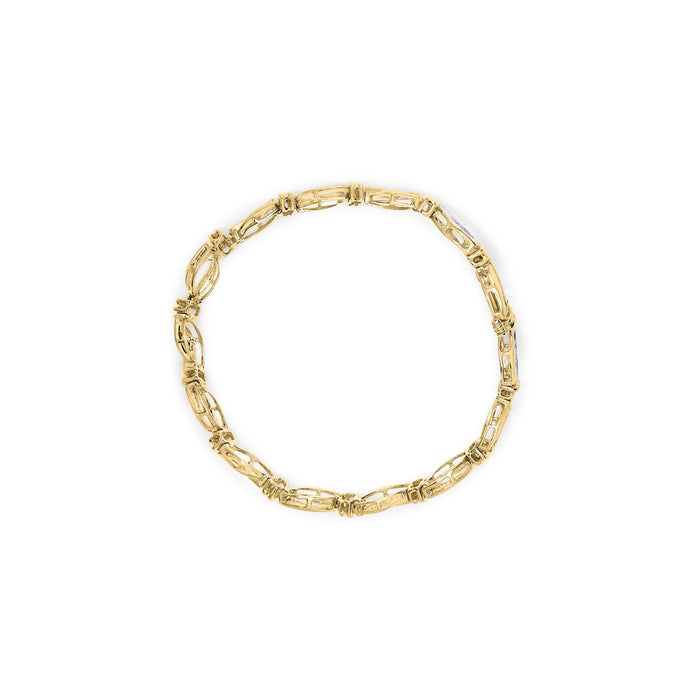 1/2 Ct. T.W. Channel-Set Diamond Infinity Link Tennis Bracelet in 10K Yellow and White Gold, photo 4