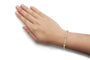 Pulsera de barra y eslabones en X con diamantes pavé de 1 ct. p.t. en oro amarillo de 10K, foto 3