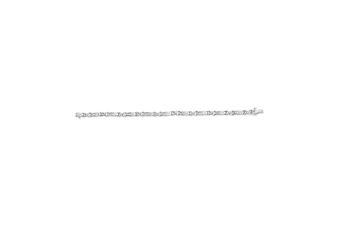 1 Ct. T.W. Invisible-Set Princess Diamond Tennis Bracelet in 14K White Gold, photo 5