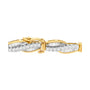 Pulsera Winding Love con diamantes redondos y baguette de 3 ct. p.t. en oro amarillo de 14K, foto 2