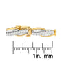 Pulsera Winding Love con diamantes redondos y baguette de 3 ct. p.t. en oro amarillo de 14K, foto 4