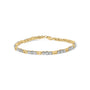 1 Ct. T.W. Diamond 3 Stone Link Bracelet in 10K Yellow Gold, photo 1