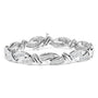 4 Ct. T.W. Invisble Set Princess-Cut Diamond Wave Style Link Bracelet in 14K White Gold, photo 1