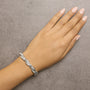 4 Ct. T.W. Invisble Set Princess-Cut Diamond Wave Style Link Bracelet in 14K White Gold, photo 3