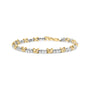 Pulsera de eslabones en X con diamantes de 1 ct. p.t. en oro de dos tonos de 10K, foto 1