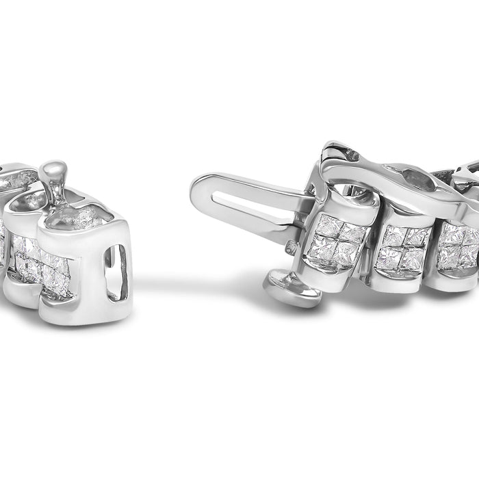 3 Ct. T.W. Princess-Cut Diamond Quad Invisible-Set Tennis Bracelet in 14K Gold, photo 3