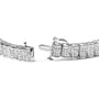 Pulsera tenis de eslabones rectangulares de engaste invisible con diamantes blancos de 5 ct. p.t. en oro de 14K, foto 3