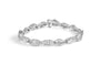 2 Ct. T.W. Diamond Swirl and Pear Shape Link Bracelet in 14K White Gold, photo 1