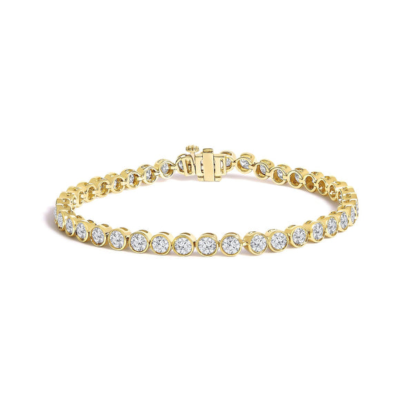 8 Ct. T.W. Bezel-Set Round Diamond Tennis Bracelet in 10K Yellow Gold, photo 1