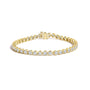 Pulsera tenis de bisel con diamantes redondos de 8 ct. p.t. en oro amarillo de 10K, foto 1