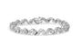 2 Ct. T.W. Diamond Cluster and Spiral Link Bracelet in 14K White Gold, photo 1