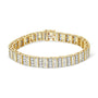 5.50 Ct. T.W. Round and Baguette-Cut Diamond Bracelet in 14K Yellow Gold, photo 1
