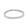 Pulsera tenis alterna de engaste invisible con diamantes princesa y baguette de 4 3/8 ct. p.t. en oro blanco de 14K, foto 4