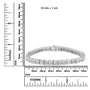 Pulsera tenis alterna de engaste invisible con diamantes princesa y baguette de 4 3/8 ct. p.t. en oro blanco de 14K, foto 7