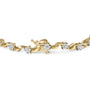 Pulsera de eslabones en S florales con diamantes de talla redonda de 1 ct. p.t. en oro amarillo de 10K, foto 2