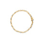 Pulsera de eslabones en S florales con diamantes de talla redonda de 1 ct. p.t. en oro amarillo de 10K, foto 4