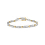 Pulsera de eslabones de canal con diamantes baguette de 2 ct. p.t. en oro de dos tonos de 10K, foto 1