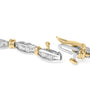 Pulsera de eslabones de canal con diamantes baguette de 2 ct. p.t. en oro de dos tonos de 10K, foto 2